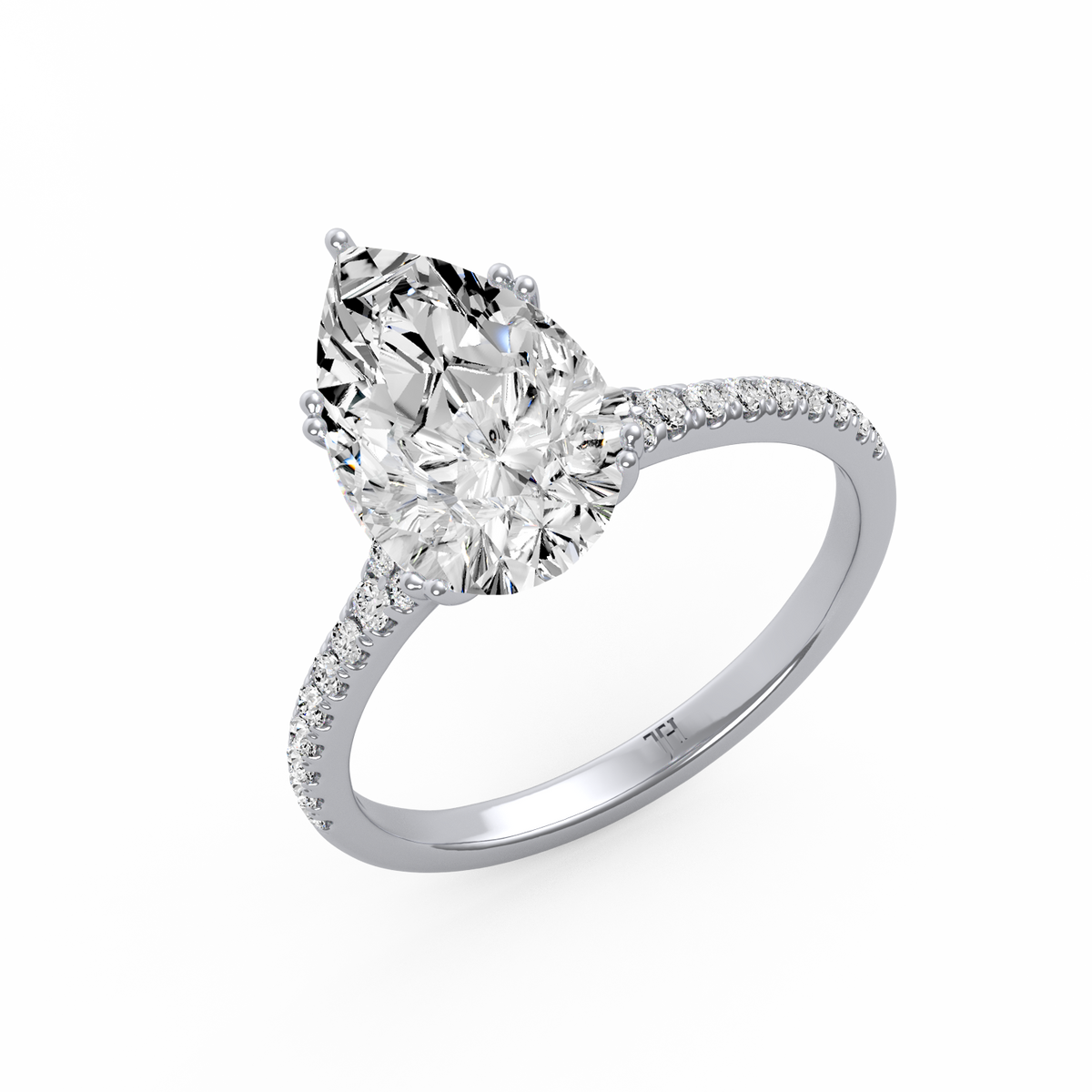 Pear 3ct Modern Classic Solitaire Ring R-445