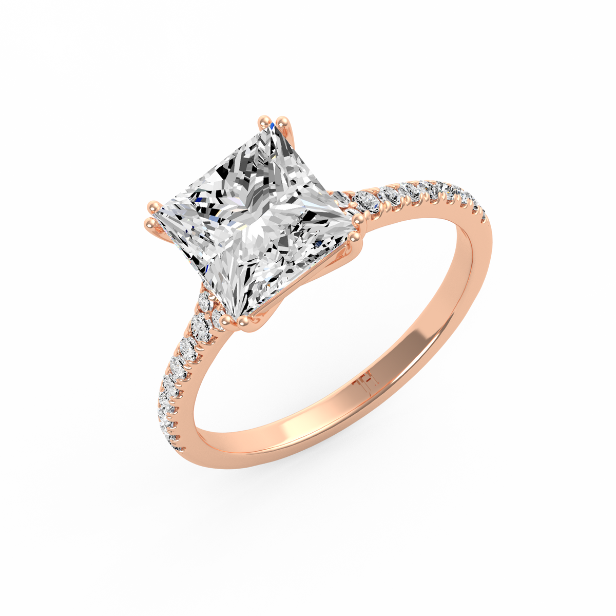Princess 3ct Modern Classic Solitaire Ring R-463