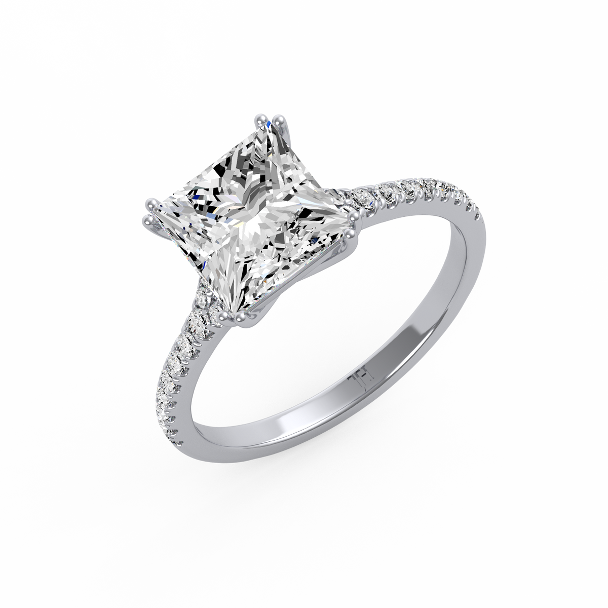 Princess 3ct Modern Classic Solitaire Ring R-463