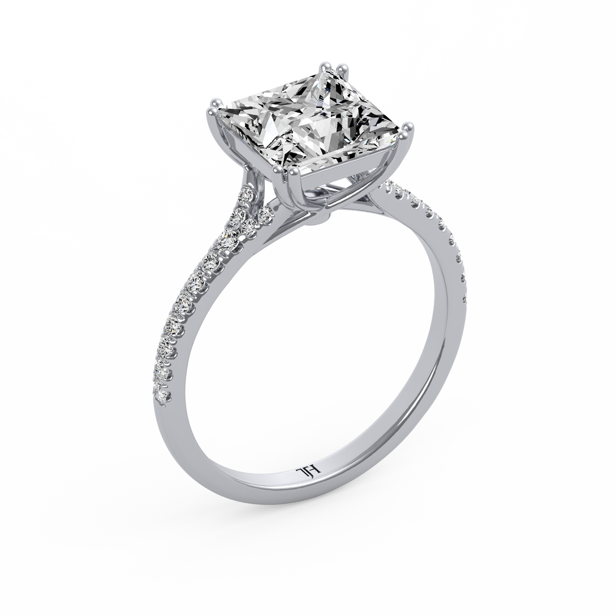 Princess 3ct Modern Classic Solitaire Ring R-463