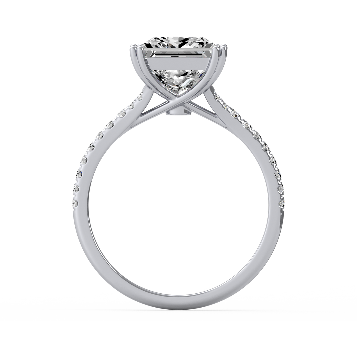 Princess 3ct Modern Classic Solitaire Ring R-463