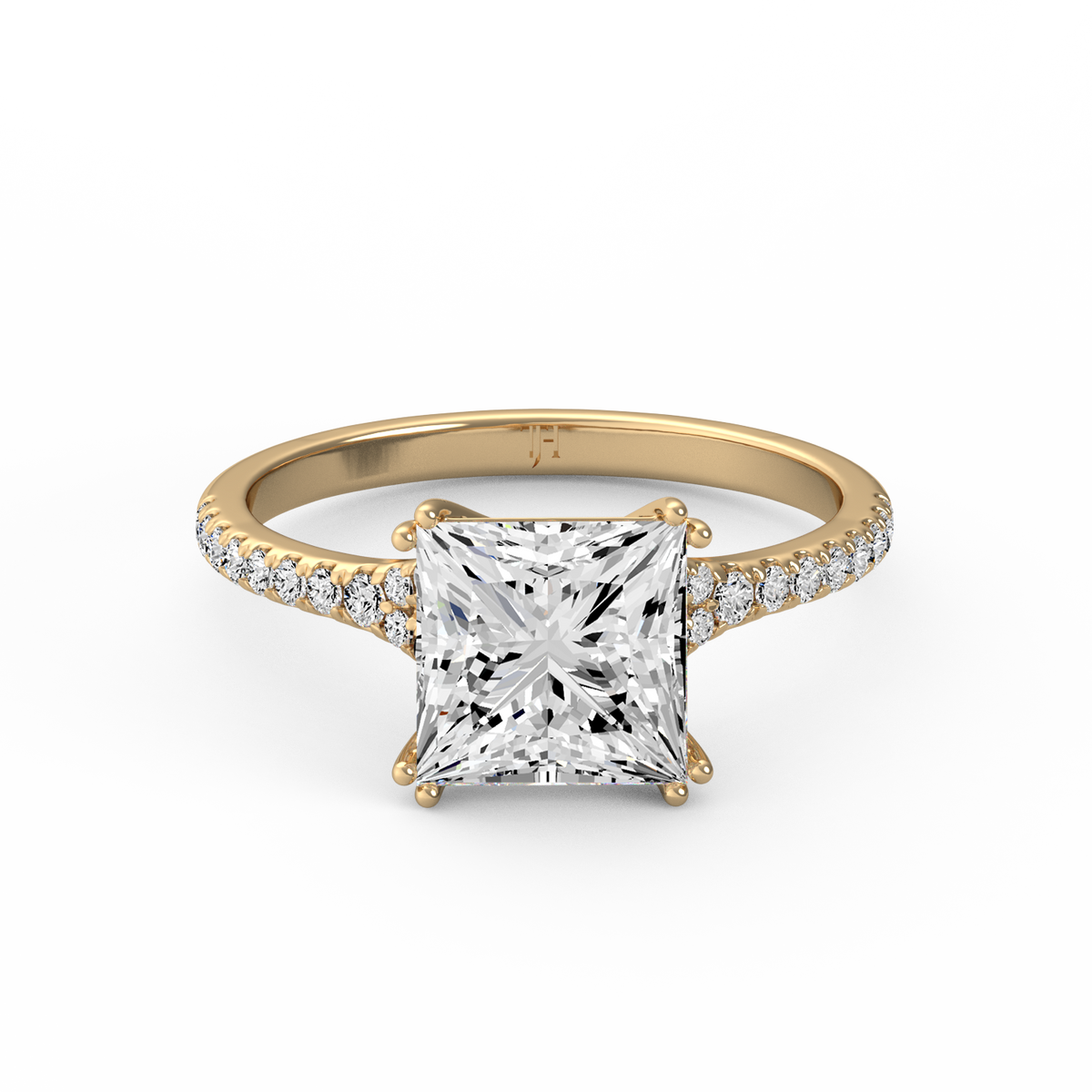 Princess 3ct Modern Classic Solitaire Ring R-463