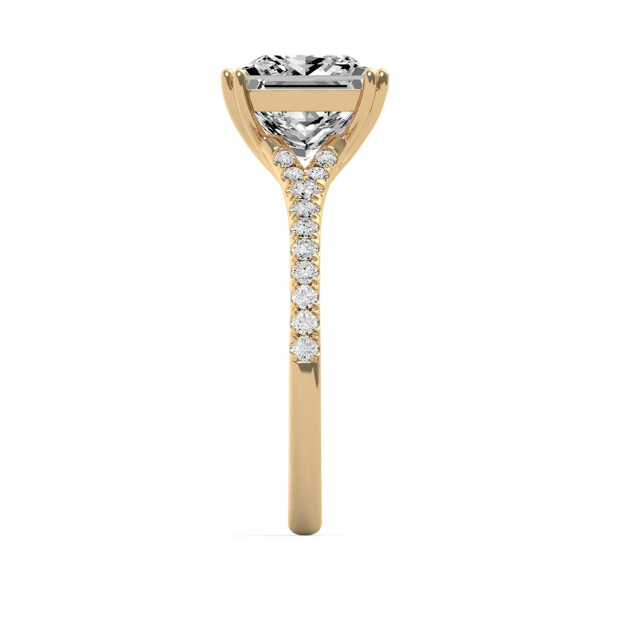 Princess 3ct Modern Classic Solitaire Ring R-463