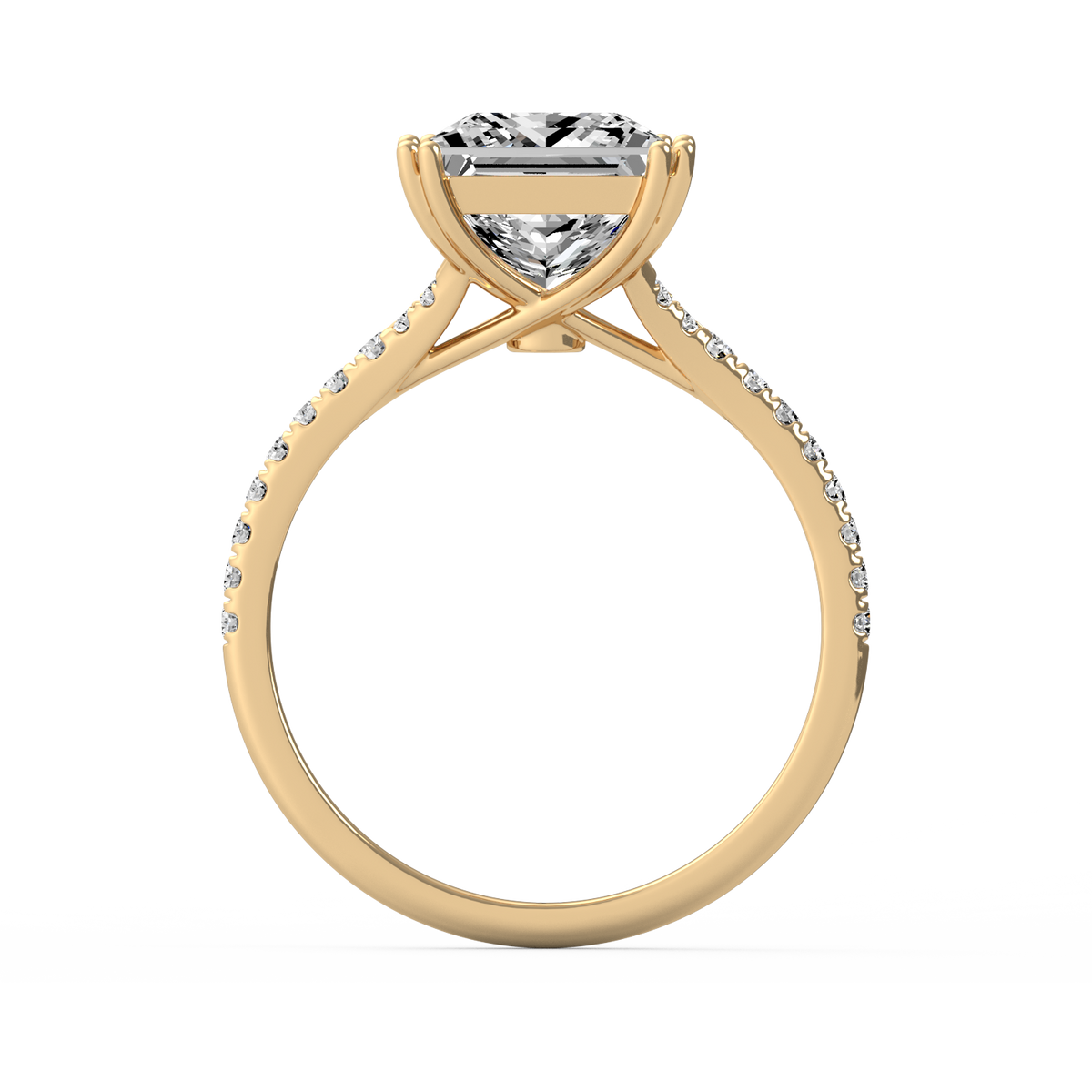 Princess 3ct Modern Classic Solitaire Ring R-463