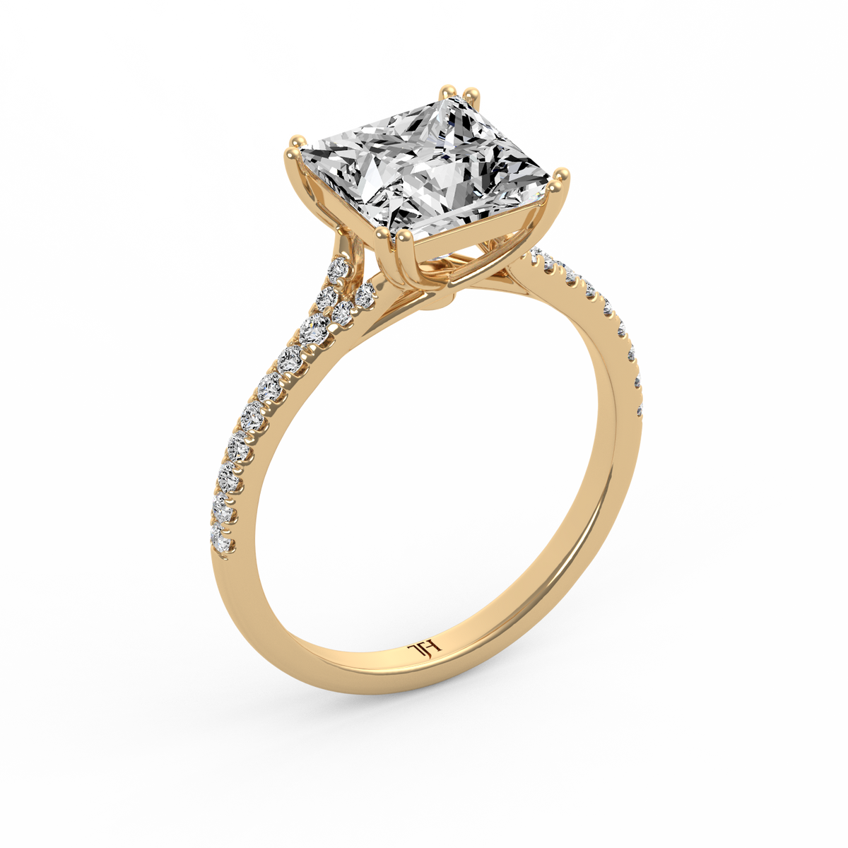 Princess 3ct Modern Classic Solitaire Ring R-463
