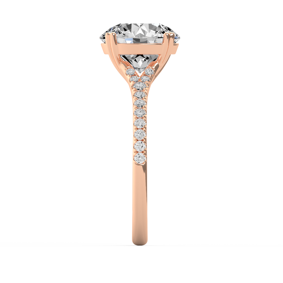 Round 3ct Modern Classic Solitaire Ring R-465