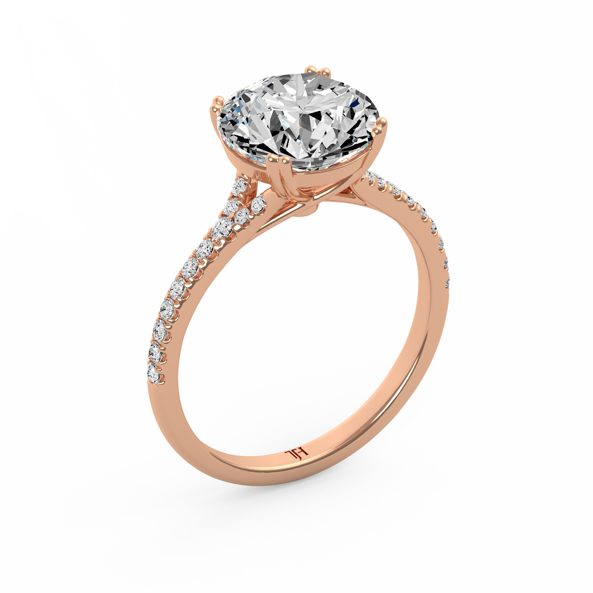 Round 3ct Modern Classic Solitaire Ring R-465