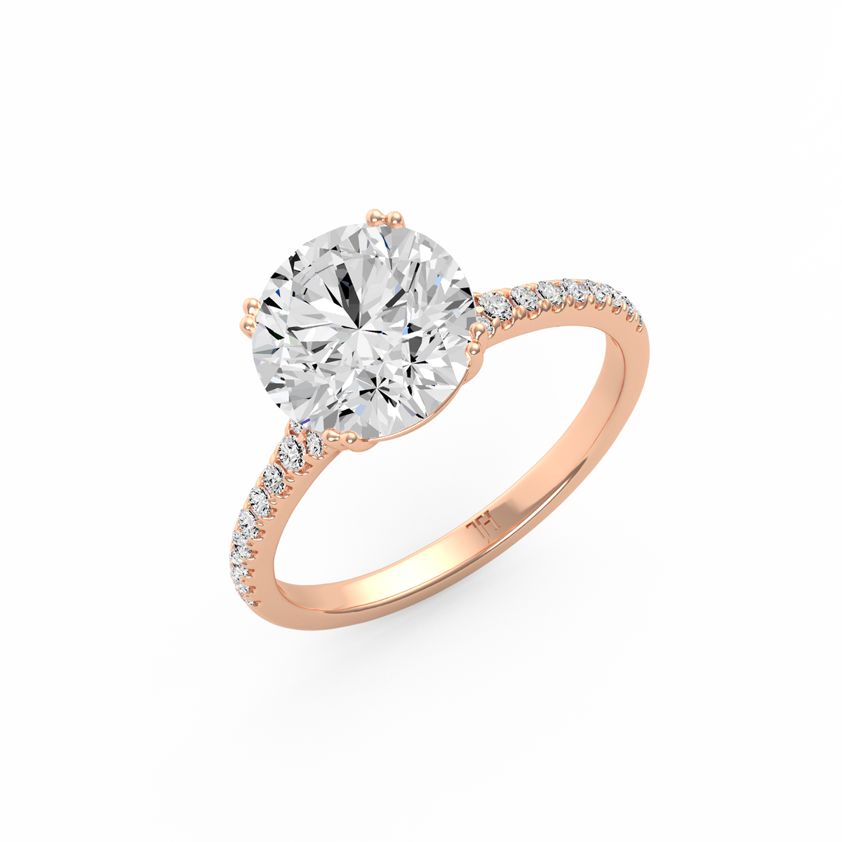 Round 3ct Modern Classic Solitaire Ring R-465