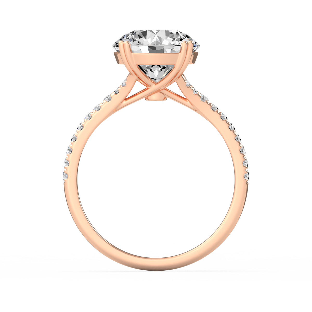 Round 3ct Modern Classic Solitaire Ring R-465
