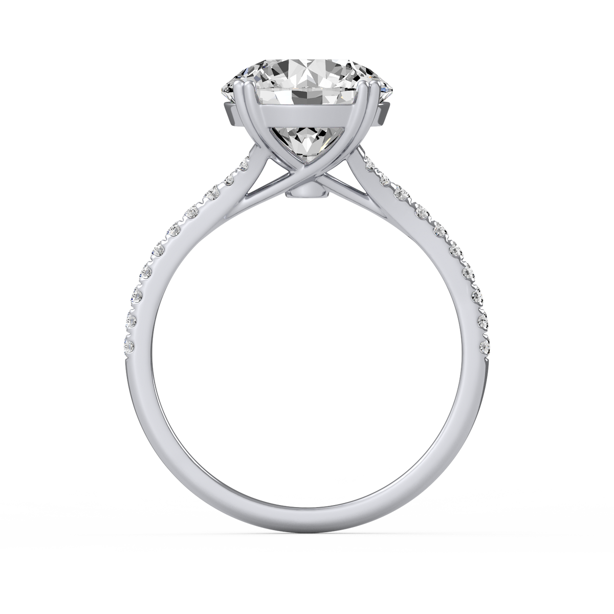 Round 3ct Modern Classic Solitaire Ring R-465