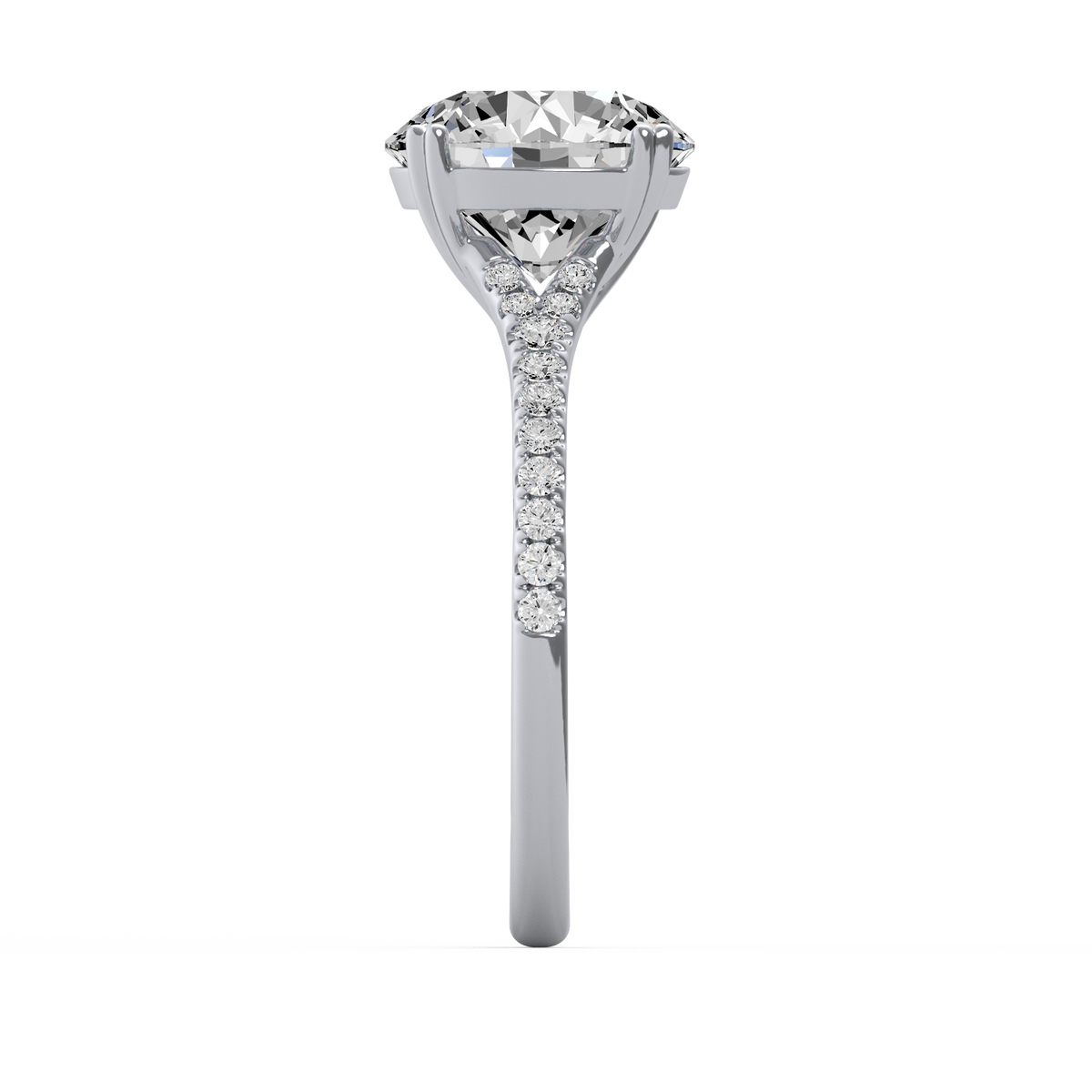 Round 3ct Modern Classic Solitaire Ring R-465