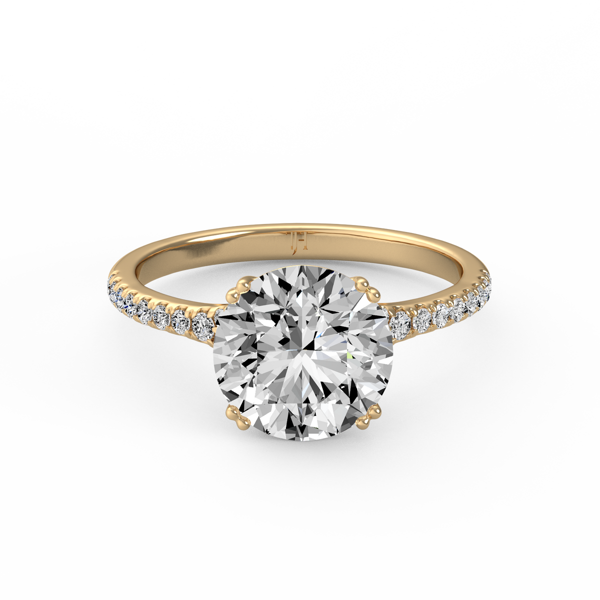 Round 3ct Modern Classic Solitaire Ring R-465