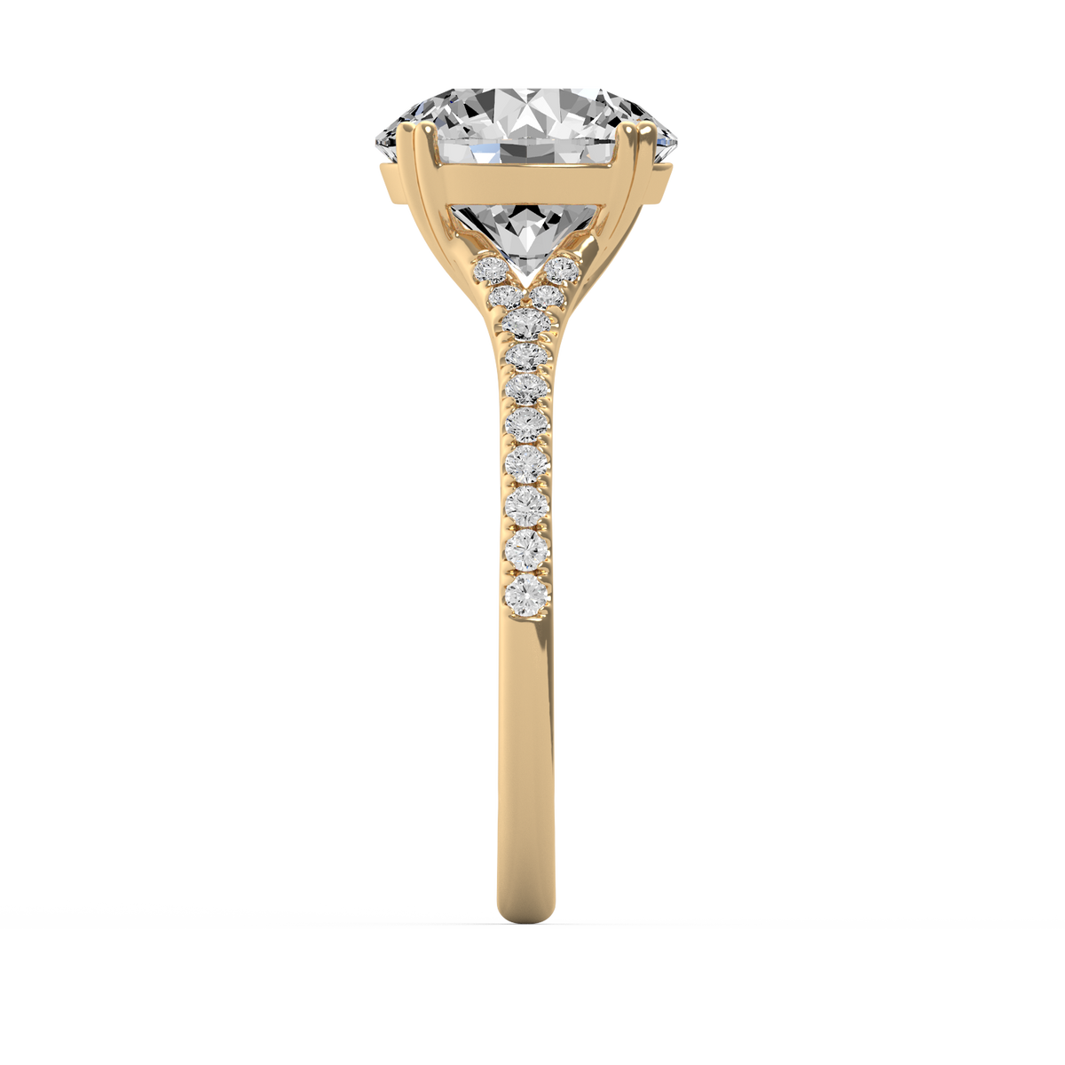Round 3ct Modern Classic Solitaire Ring R-465