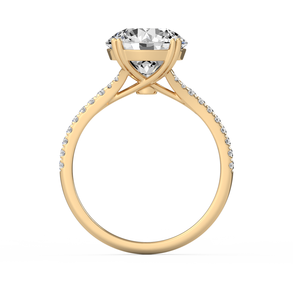 Round 3ct Modern Classic Solitaire Ring R-465