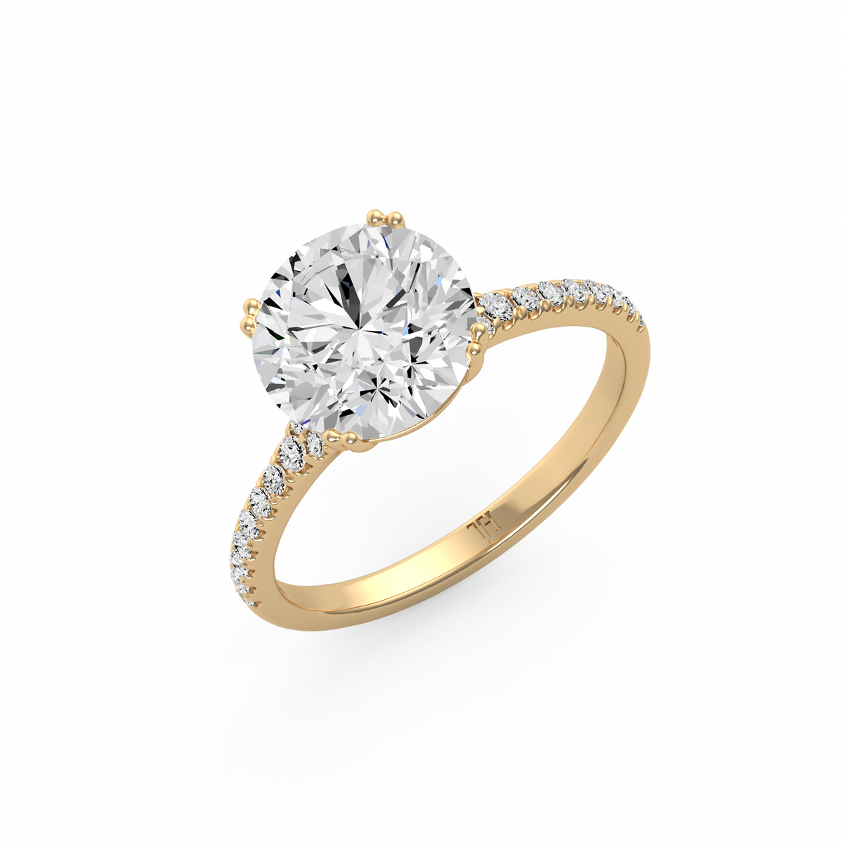 Round 3ct Modern Classic Solitaire Ring R-465