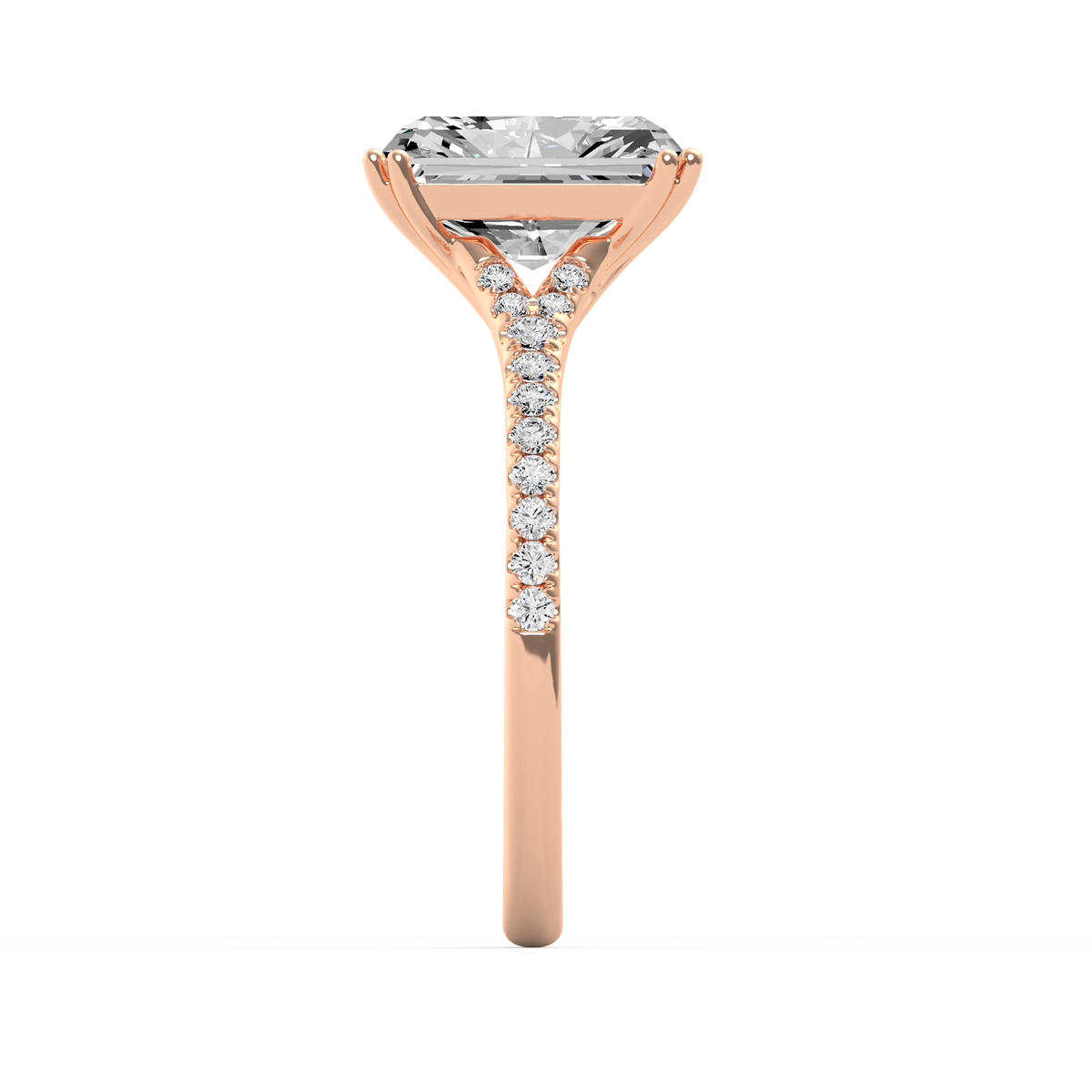 Radiant 3ct Modern Classic Solitaire Ring R-466
