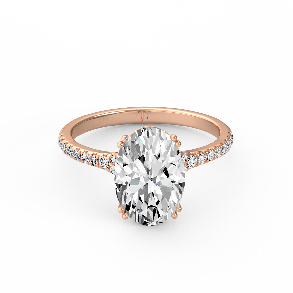 Oval 3ct Modern Classic Solitaire Ring R-467