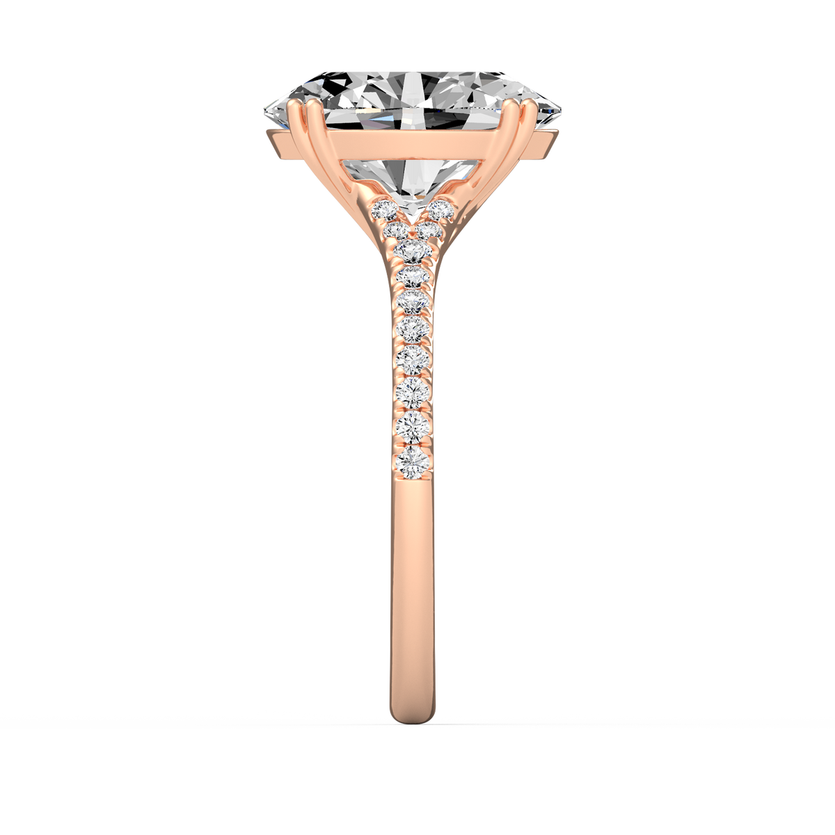 Oval 3ct Modern Classic Solitaire Ring R-467