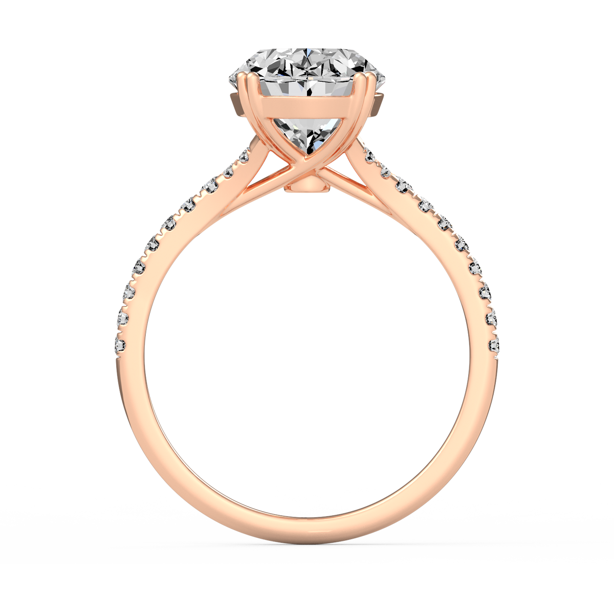 Oval 3ct Modern Classic Solitaire Ring R-467