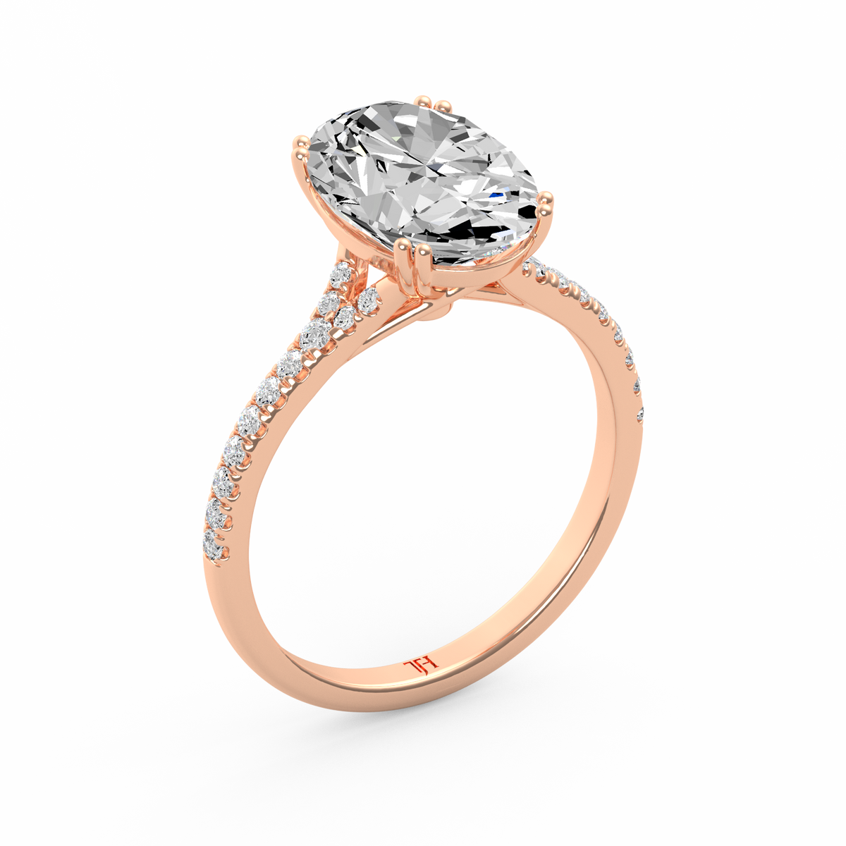 Oval 3ct Modern Classic Solitaire Ring R-467