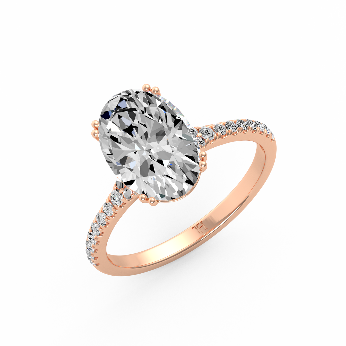 Oval 3ct Modern Classic Solitaire Ring R-467