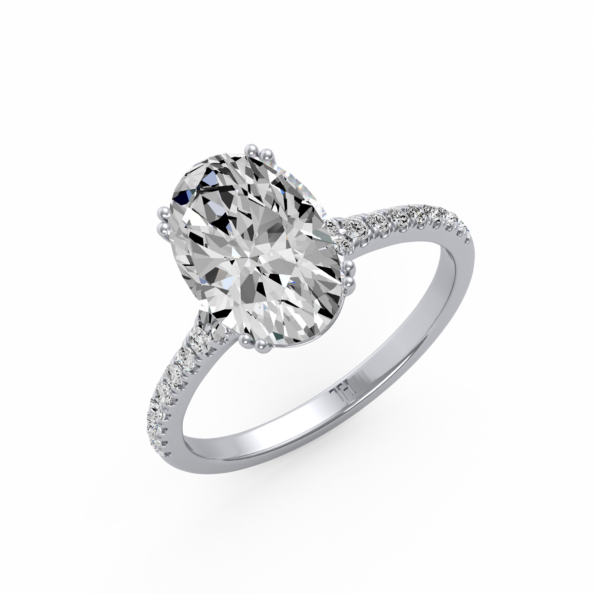 Oval 3ct Modern Classic Solitaire Ring R-467