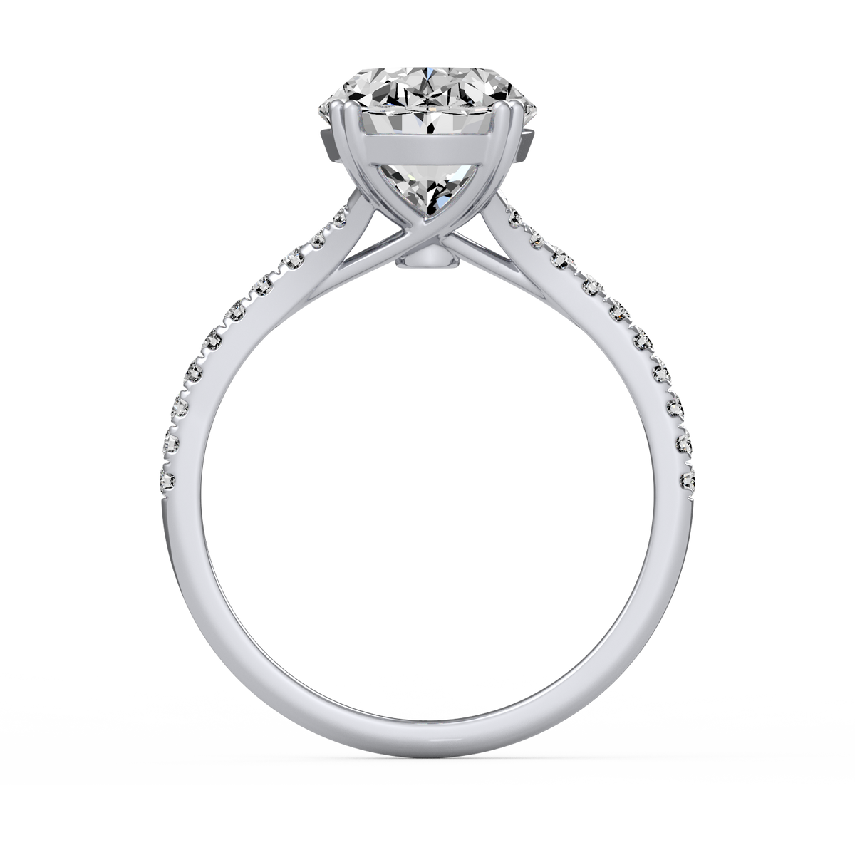 Oval 3ct Modern Classic Solitaire Ring R-467