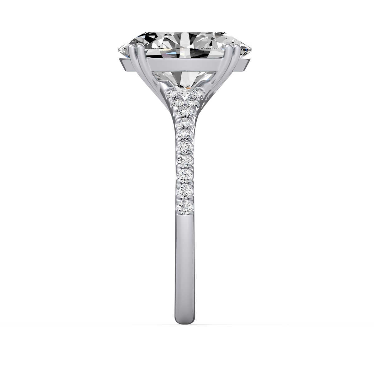 Oval 3ct Modern Classic Solitaire Ring R-467