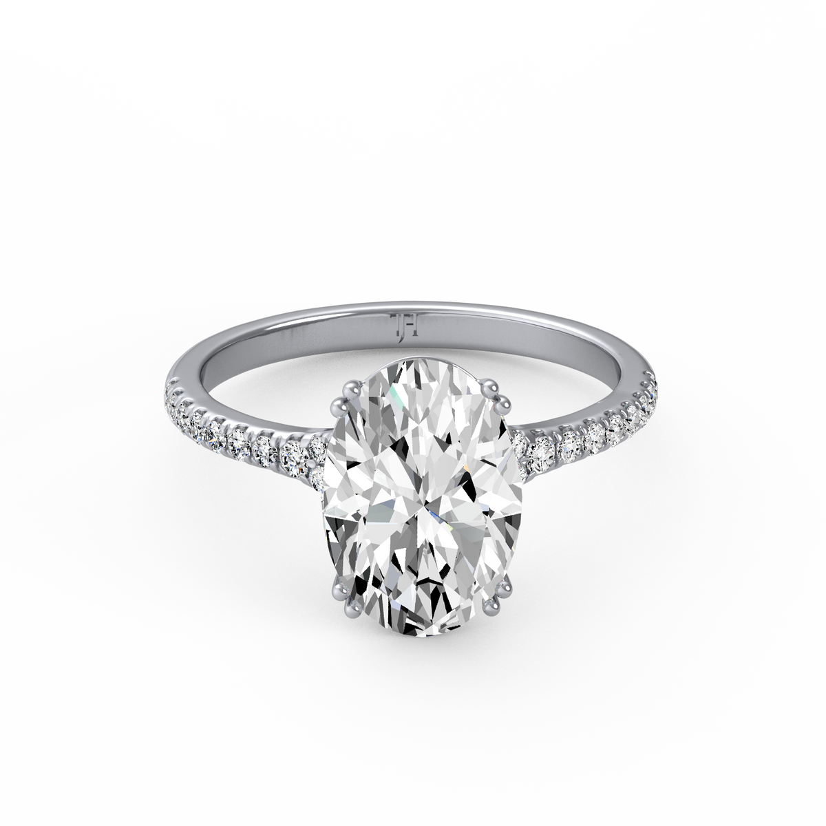 Oval 3ct Modern Classic Solitaire Ring R-467