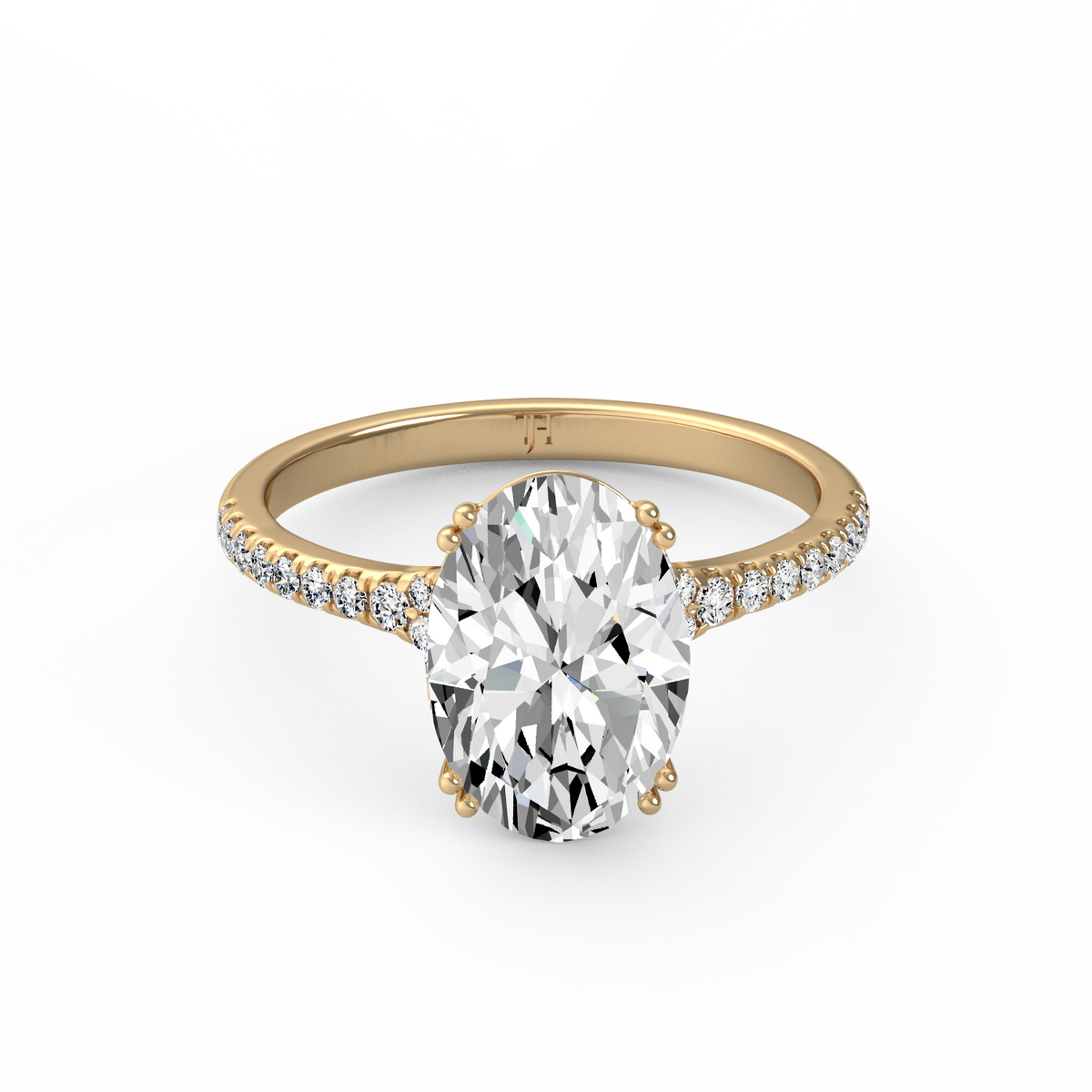 Oval 3ct Modern Classic Solitaire Ring R-467