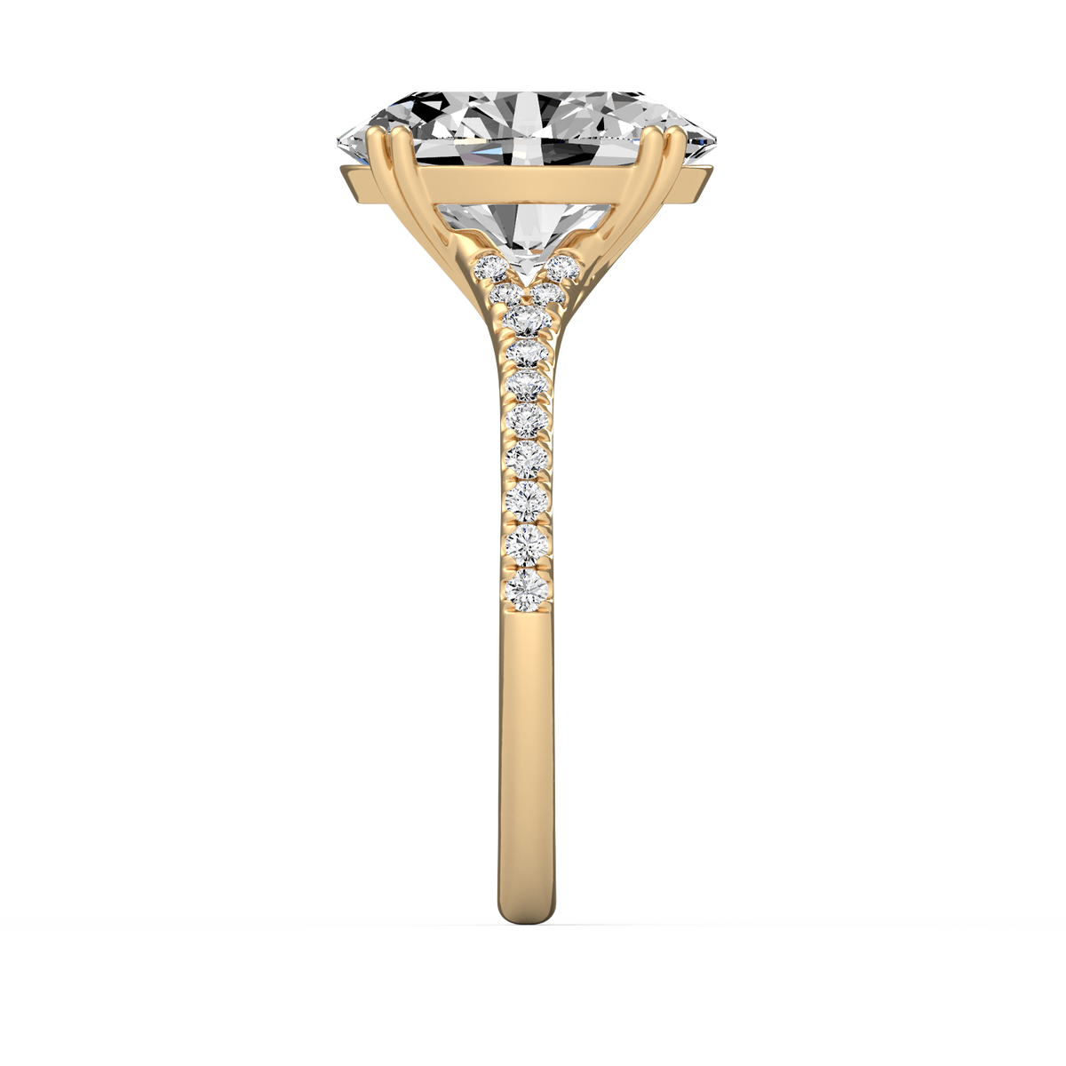 Oval 3ct Modern Classic Solitaire Ring R-467