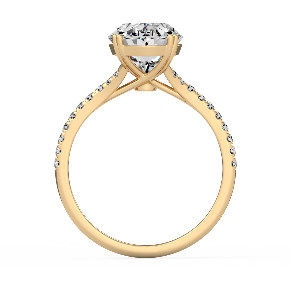 Oval 3ct Modern Classic Solitaire Ring R-467