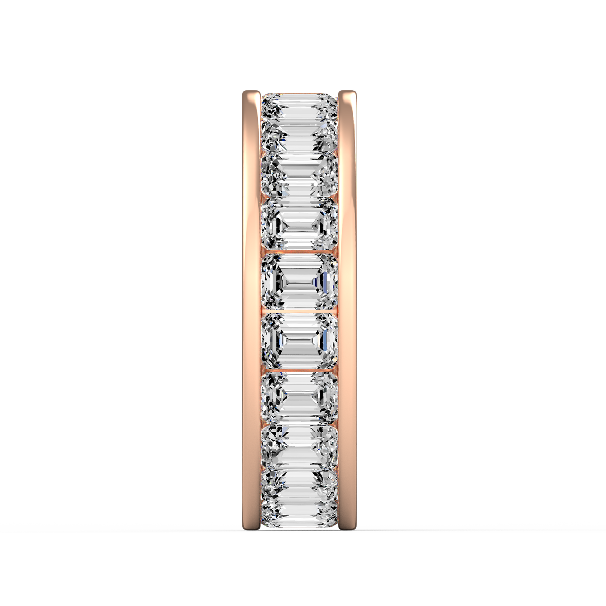 Emerald Full Eternity Band Channel Set R-473
