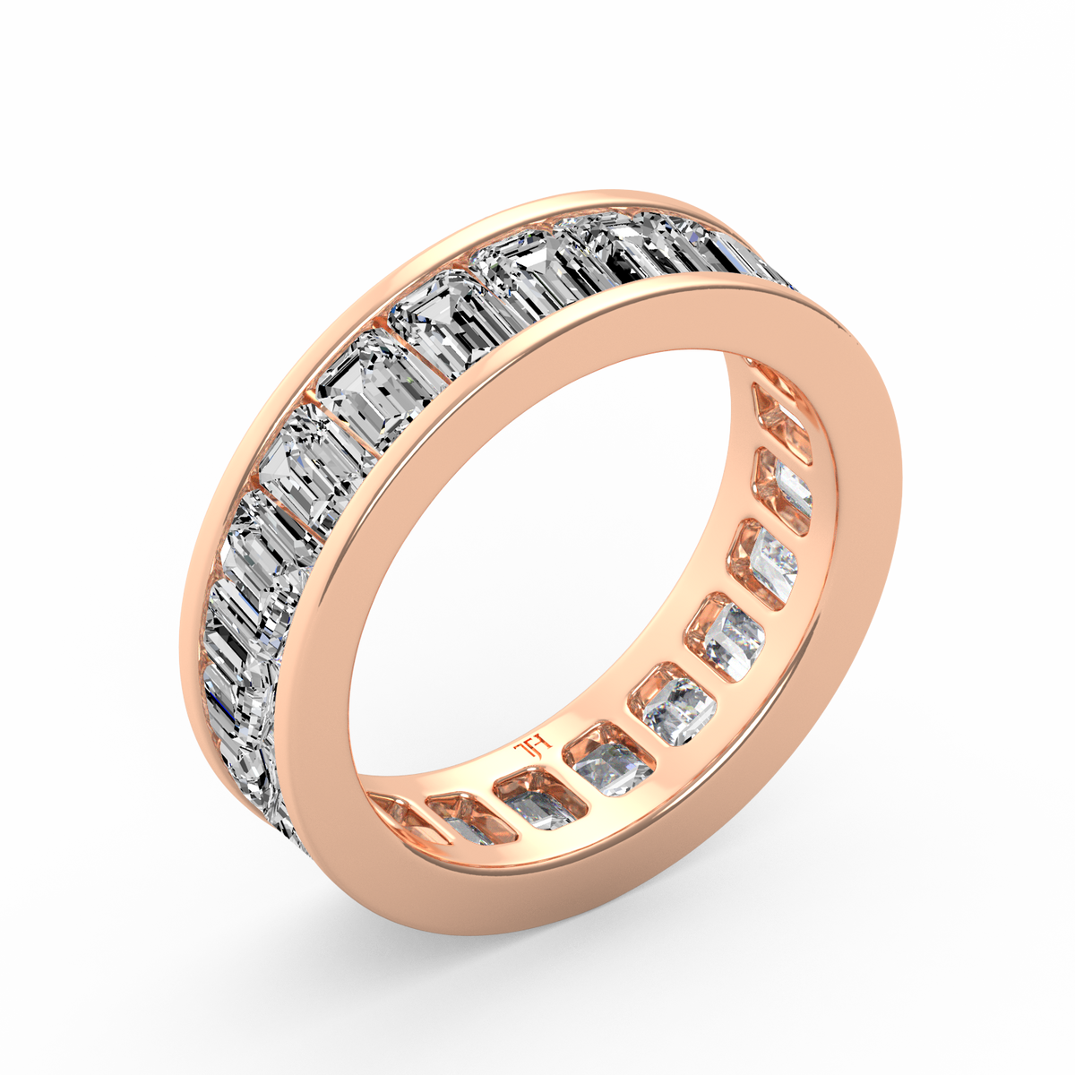 Emerald Full Eternity Band Channel Set R-473