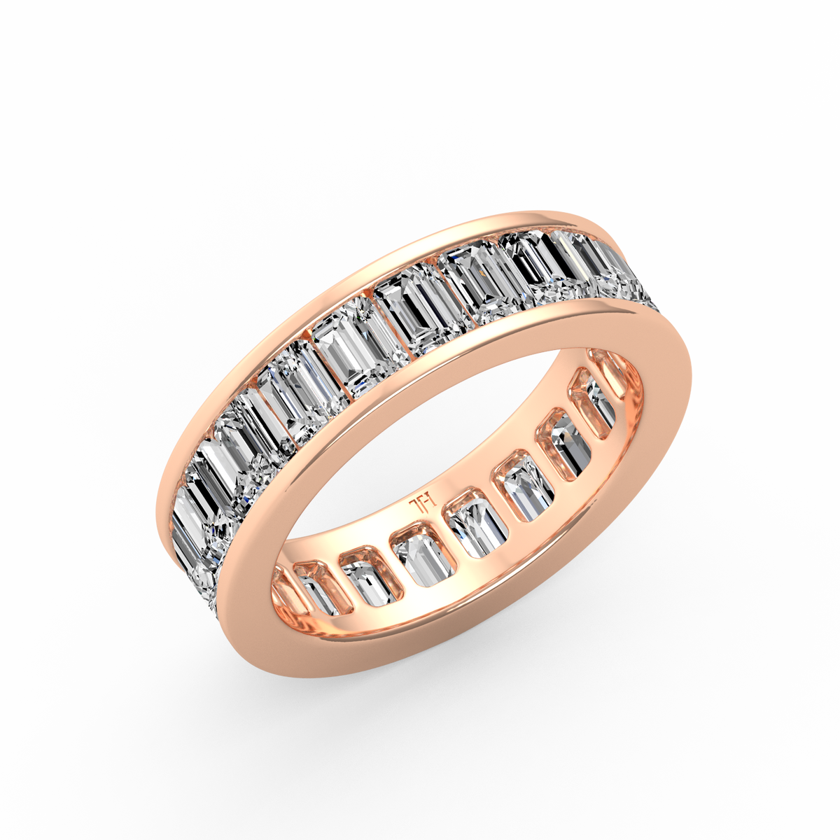 Emerald Full Eternity Band Channel Set R-473