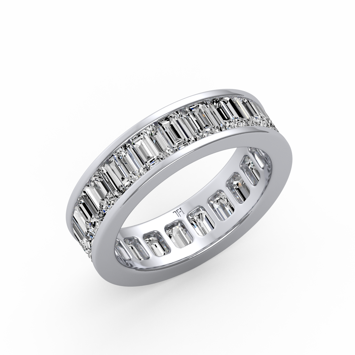 Emerald Full Eternity Band Channel Set R-473