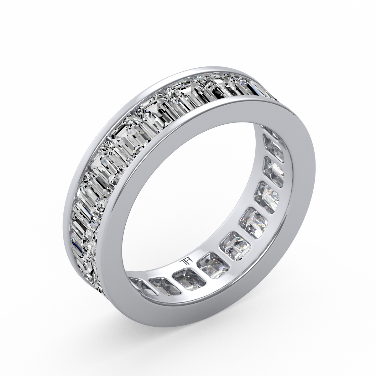 Emerald Full Eternity Band Channel Set R-473