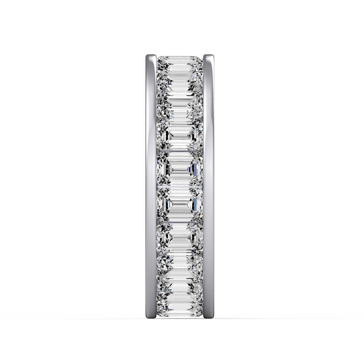 Emerald Full Eternity Band Channel Set R-473