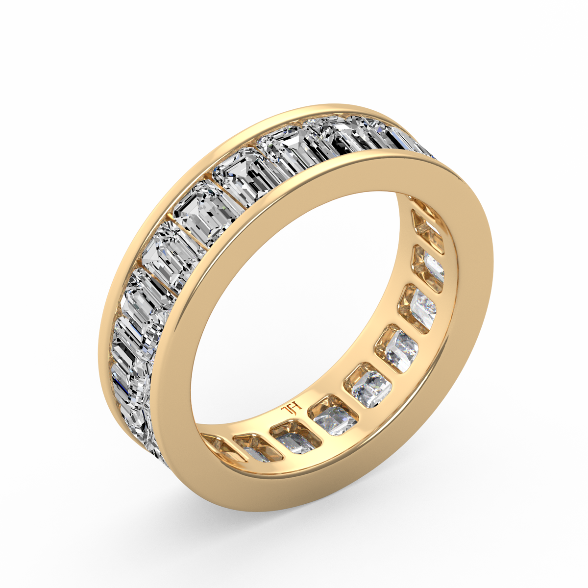 Emerald Full Eternity Band Channel Set R-473
