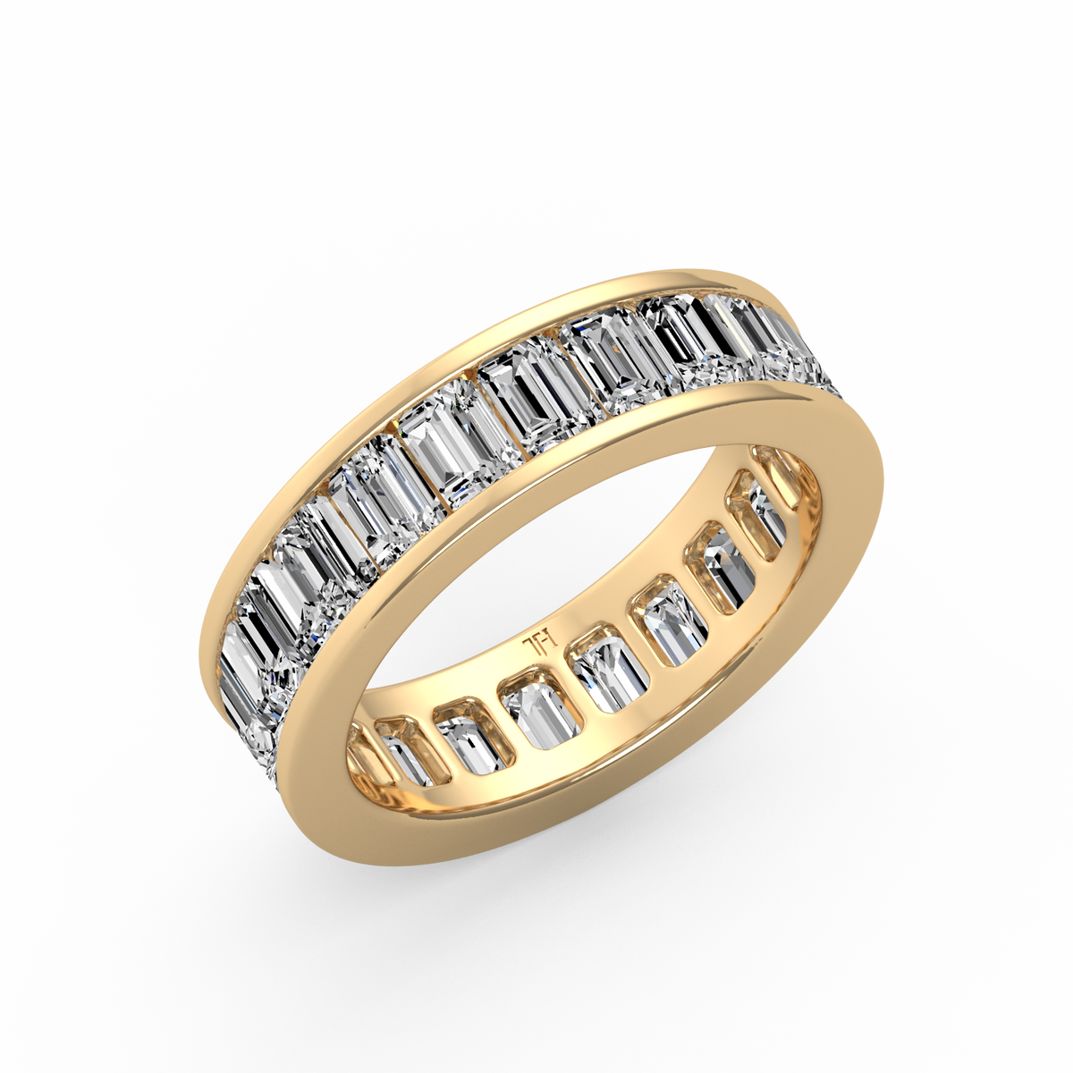 Emerald Full Eternity Band Channel Set R-473