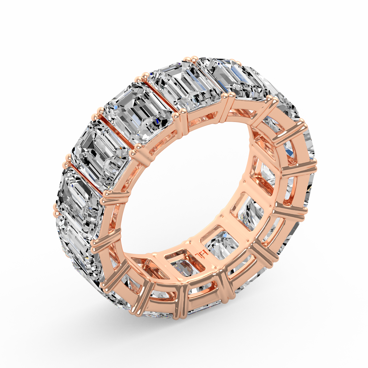 Emerald 14ct Full Eternity Band R-480