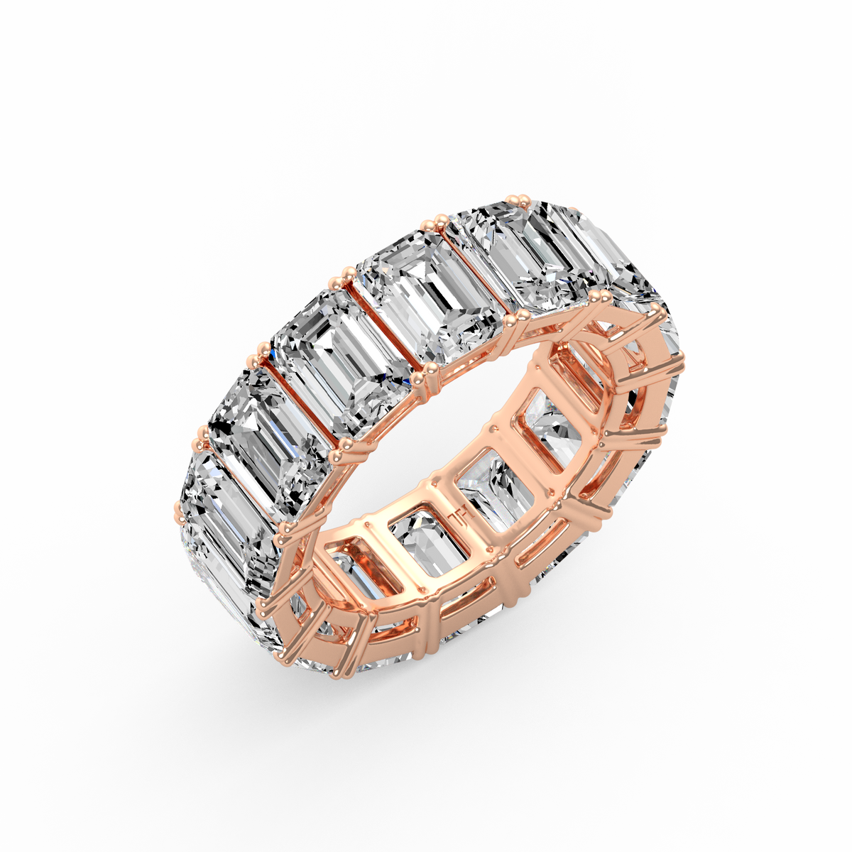 Emerald 14ct Full Eternity Band R-480
