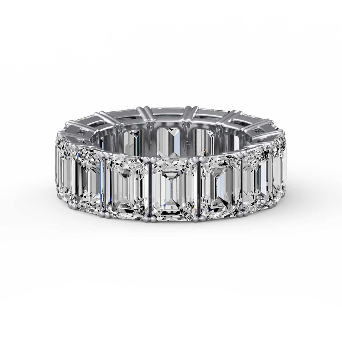 Emerald 14ct Full Eternity Band R-480