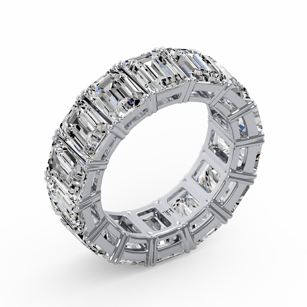 Emerald 14ct Full Eternity Band R-480