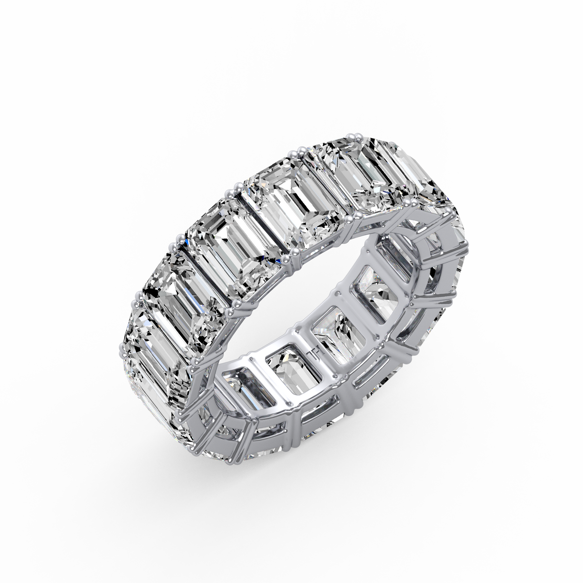 Emerald 14ct Full Eternity Band R-480
