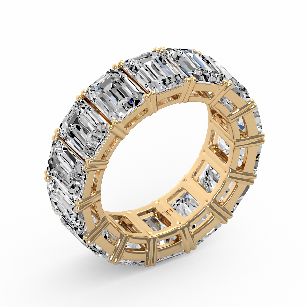 Emerald 14ct Full Eternity Band R-480