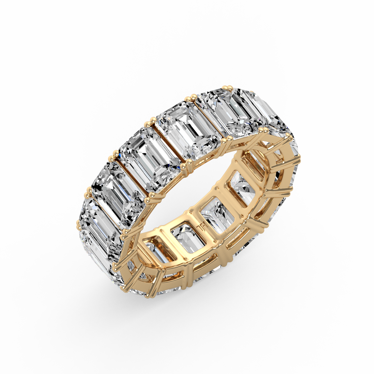 Emerald 14ct Full Eternity Band R-480