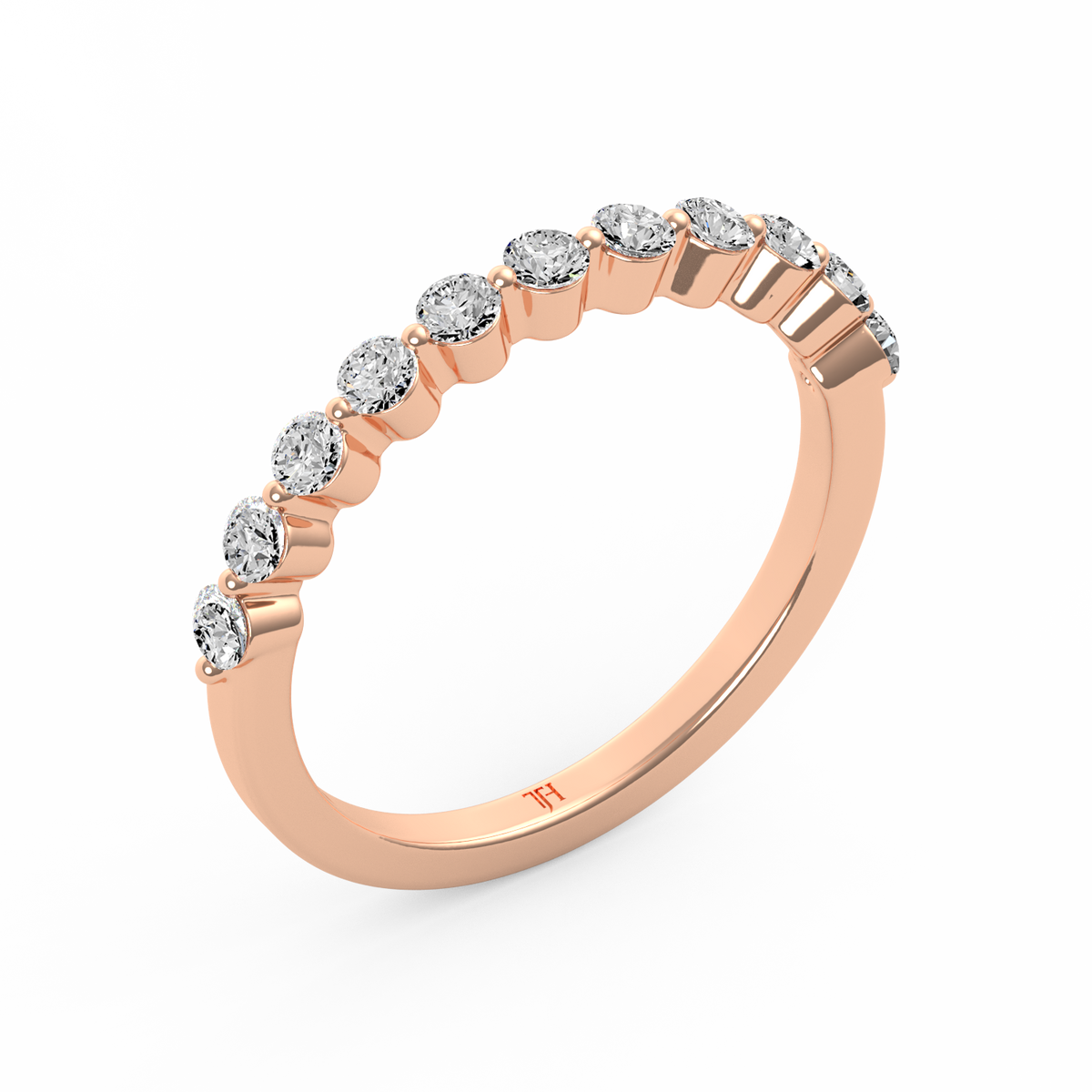 Round Half Eternity Band R-481