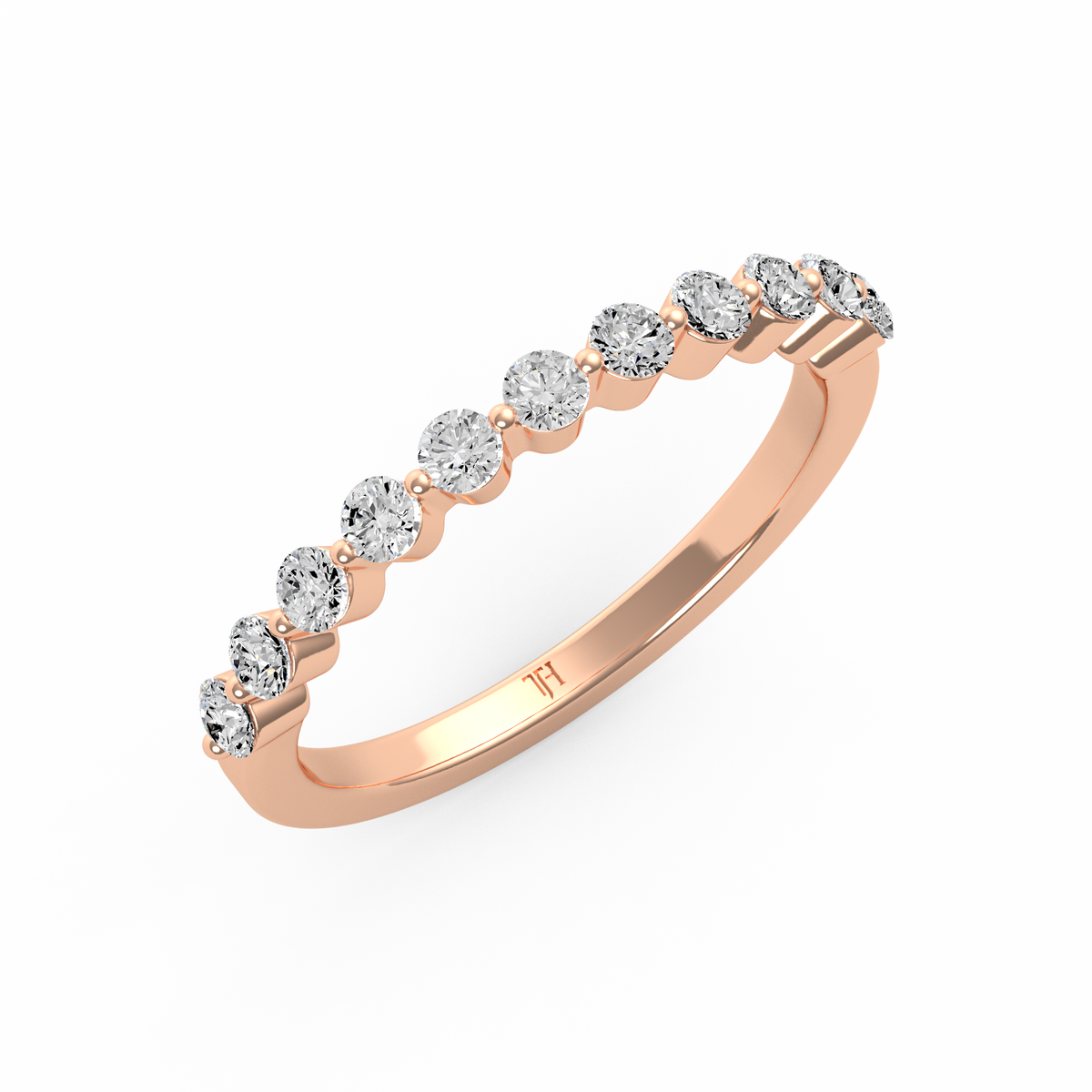 Round Half Eternity Band R-481