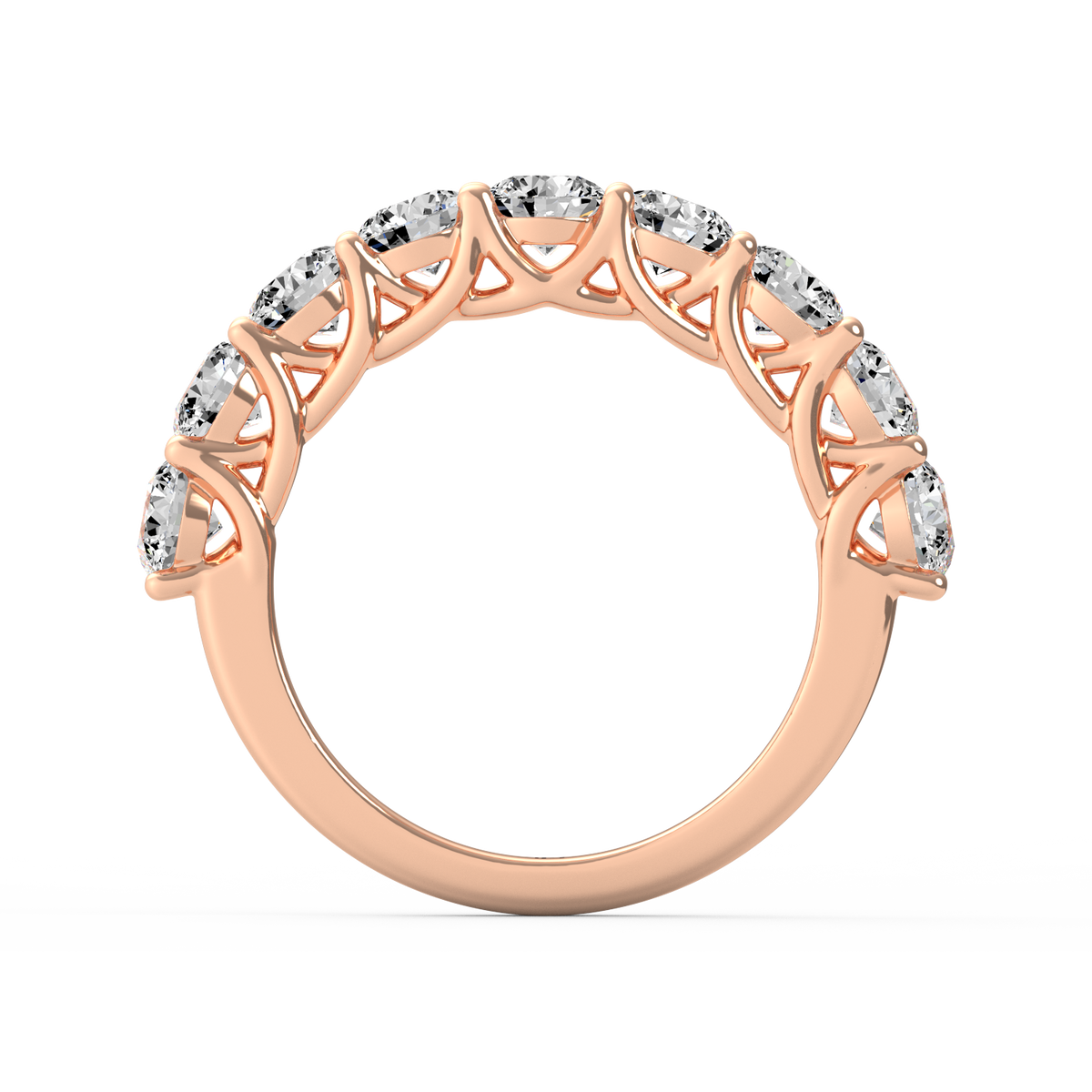 Round Half Eternity Band R-485